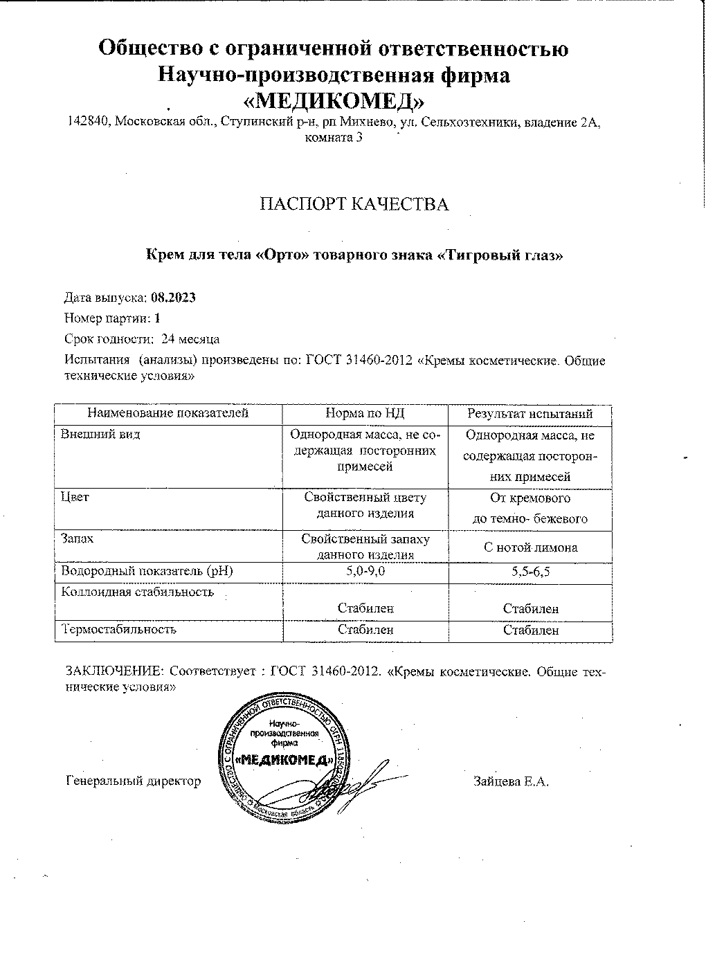 Паспорт №082023